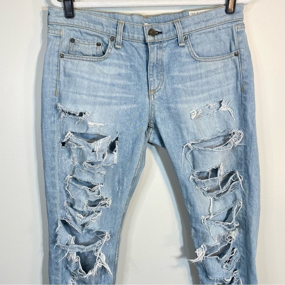 Rag & Bone The Dre Thrasher Jeans Size Womens 28 Low Rise Y2K - Picture 5 of 13